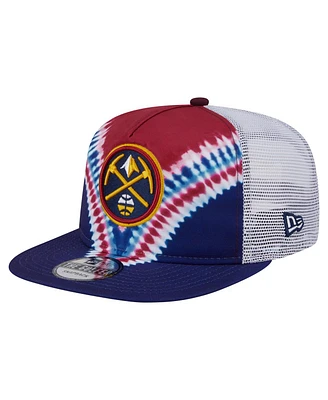 New Era Men's Navy/Red Denver Nuggets Throwback Dye Golfer Snapback Hat
