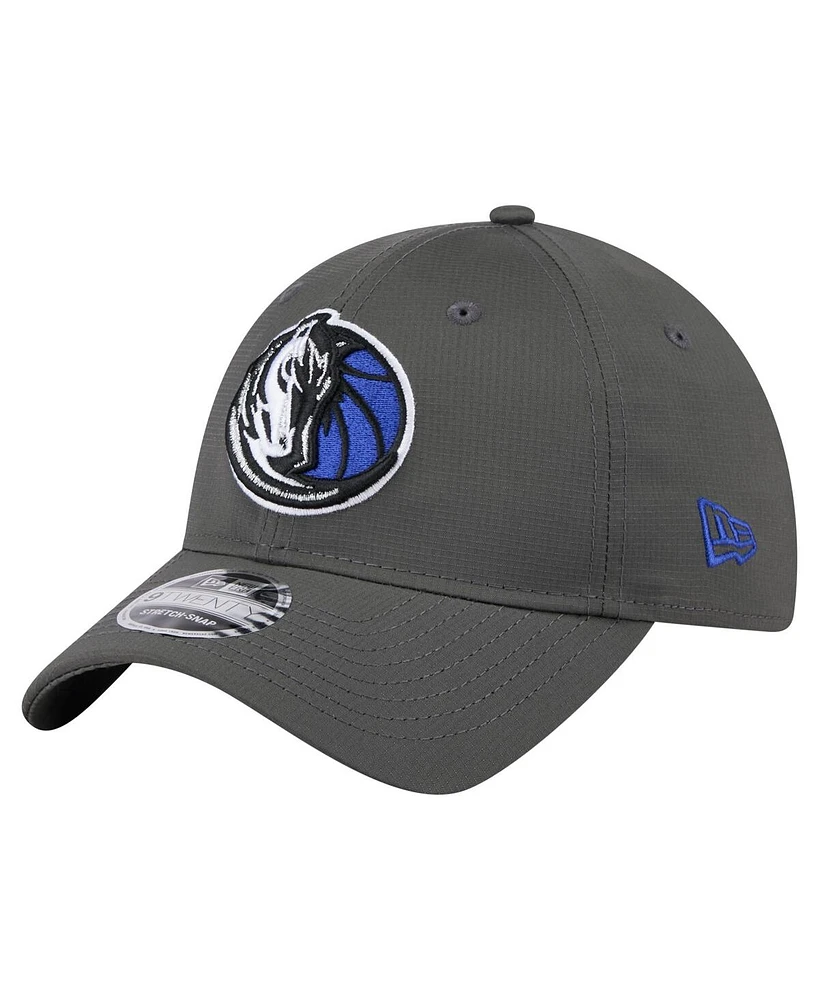 New Era Men's Charcoal Dallas Mavericks Active Ripstop 9TWENTY Adjustable Hat