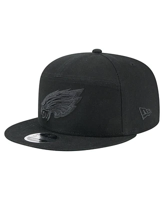 New Era Men's Black Philadelphia Eagles Adventure Canvas Split Panel 9FIFTY Snapback Hat