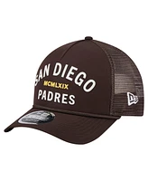 New Era Men's Dark Brown San Diego Padres Minimalist 9FORTY A-Frame Adjustable Hat