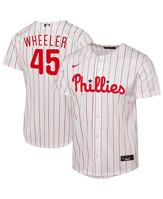 Nike Big Boys and Girls Zack Wheeler White Philadelphia Phillies Home Replica Player Jersey