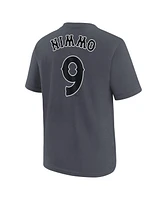 Nike Big Boys and Girls Brandon Nimmo Charcoal New York Mets Fuse City Connect Name Number T-Shirt