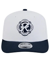 New Era Men's White/Navy New England Revolution 2025 Jersey Hook 9SEVENTY Stretch-Snap Hat