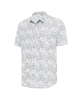 Antigua Men's Gray Arizona Diamondbacks Resort Button-Up Shirt