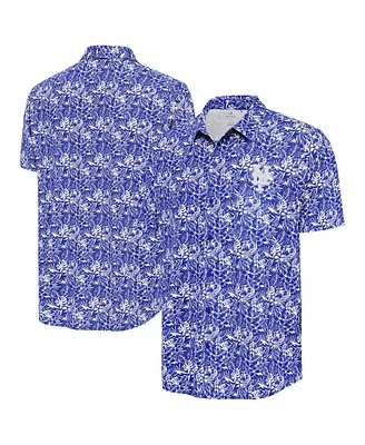 Antigua Men's Royal New York Mets Resort Button-Up Shirt