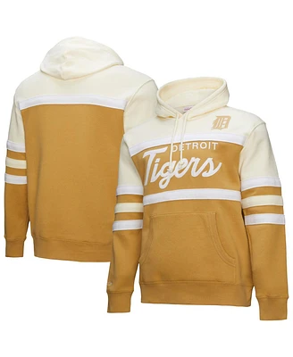 Mitchell & Ness Men's Tan/Cream Detroit Tigers Head Coach Pullover Hoodie