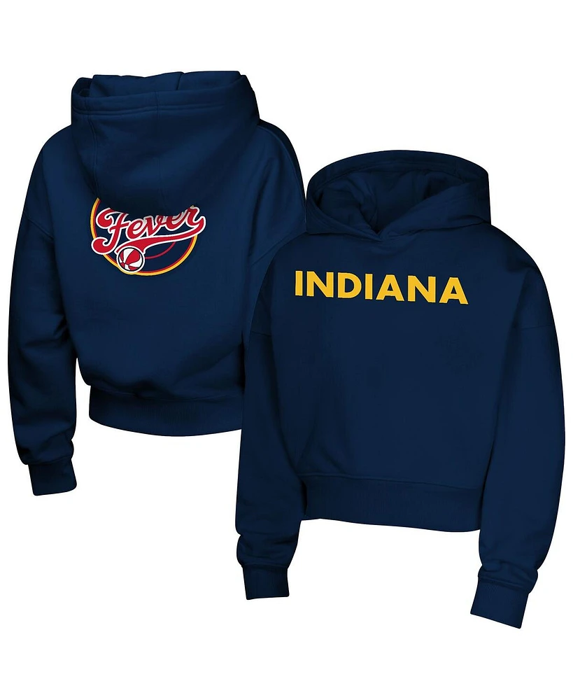 Outerstuff Big Girls Navy Indiana Fever Top Closer Fashion Pullover Hoodie