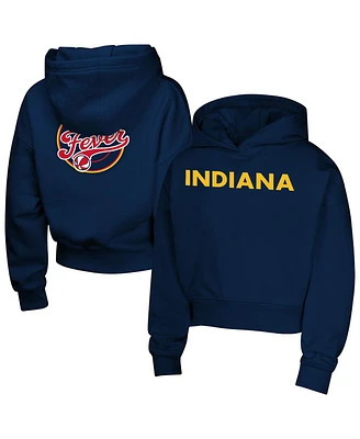 Outerstuff Big Girls Navy Indiana Fever Top Closer Fashion Pullover Hoodie