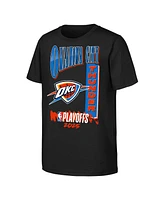 Outerstuff Big Boys and Girls Black Oklahoma City Thunder 2025 Nba Playoffs Hype T-Shirt