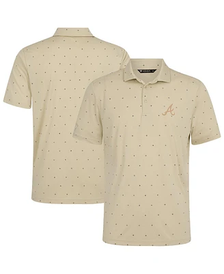 LevelWear Men's Cream Atlanta Braves Vision Polo Shirt
