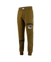 Two Hype x Nba Men's Olive Golden State Warriors Culture Hoops Collection Premium Jogger Pants