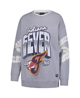 The Wild Collective Women's Gray Indiana Fever Double Collar Fleece Pullover Sweatshirt