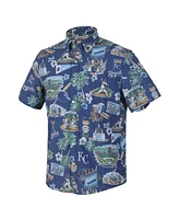 Reyn Spooner Men's Royal Kansas City Royals Scenic Tri-Blend Button-Down Shirt