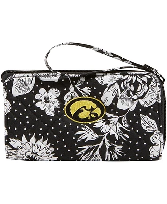 Vera Bradley Iowa Hawkeyes Rain Garden Front-Zip Wristlet
