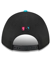 New Era Men's Black/Teal Miami Marlins 2025 City Connect Batting Practice 9FORTY M-Crown Adjustable Hat