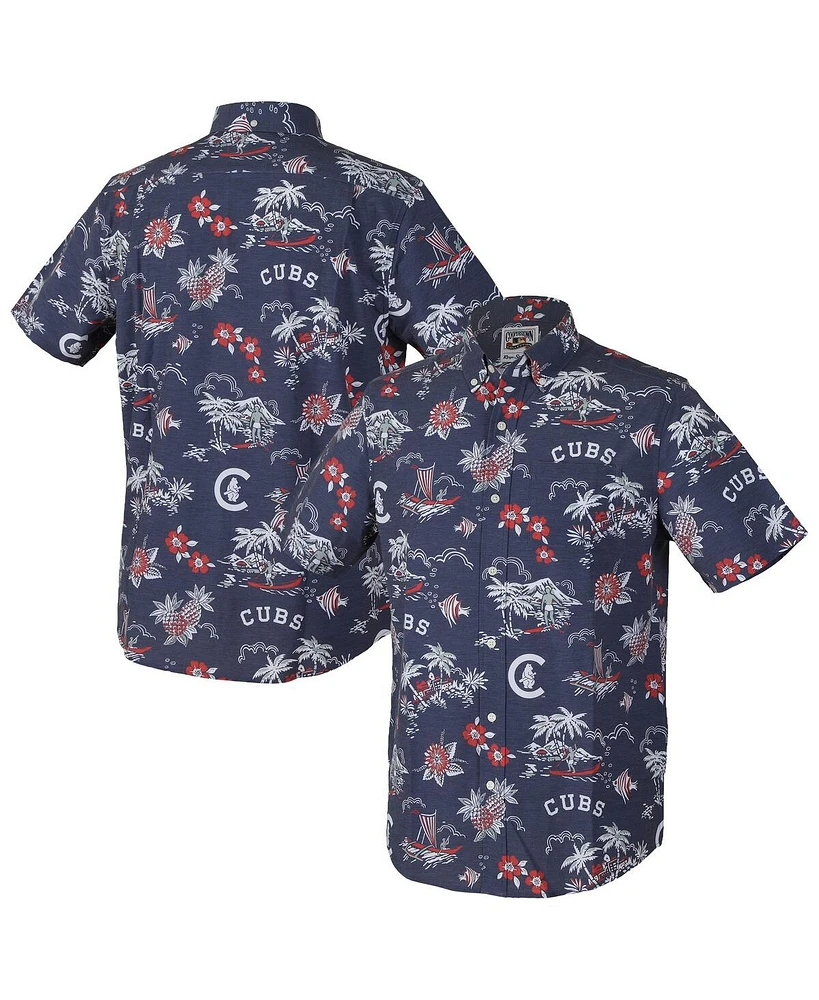 Reyn Spooner Men's Navy Chicago Cubs Kekai Button-Down Shirt