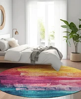 Addison Chantille Machine Washable ACN1477 8'x8' Round Area Rug