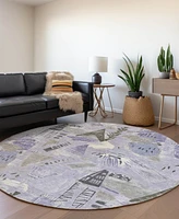 Addison Chantille Machine Washable ACN1577 8'x8' Round Area Rug