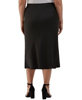 Ella Rafaella Plus Shine Midi Bias Skirt