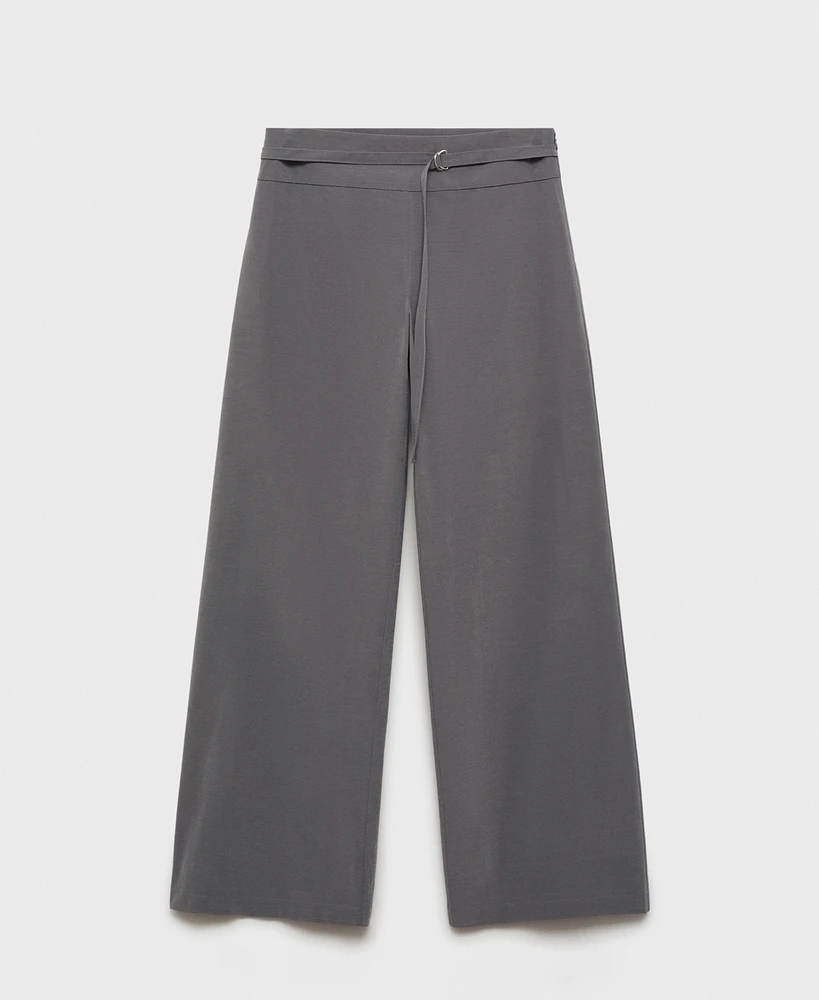 Mango Women's Fine Belt Straight Pants