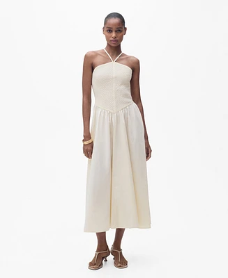 Mango Women's Combined Halter Dress