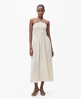 Mango Women's Combined Halter Dress