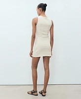 Mango Women's Fitted Textured Knit Dress