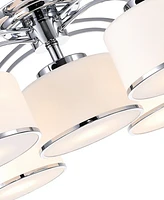 Cwi Lighting 10" Metal Frosted 5 Light Drum Shade Flush Mount