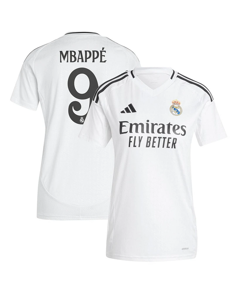 Adidas Women's Kylian Mbappe White Real Madrid 2024/25 Home Replica Player Jersey