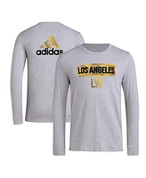 Adidas Men's Heather Gray Lafc Local Pop Aeroready Long Sleeve T-Shirt