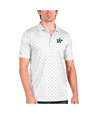 Antigua Men's White Dallas Stars Spark Polo Shirt