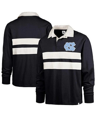 '47 Brand Men's Navy North Carolina Tar Heels Clubhouse Knox Thames Long Sleeve Rugby Polo Shirt