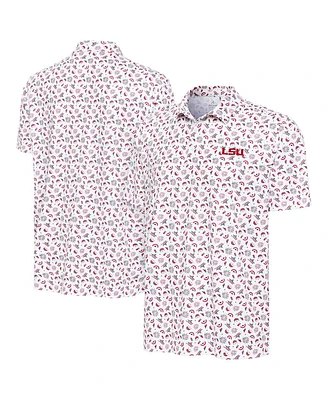 Antigua Men's White Lsu Tigers Independence Day Polo Shirt