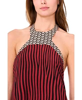 1.state Women's Sleeveless Halter Chiffon Maxi Dress