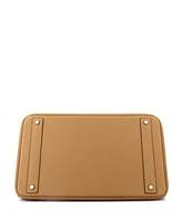 Pre-Owned Hermes Hac 40 Handbag Brown Togo with Palladium Hardware