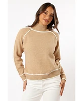 Petal and Pup Women's Rylee Contrast Hem Knit Sweater