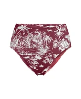 Lands' End Women's Cheeky High Waisted Bikini Bottoms
