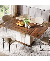 Tribesigns 55" Rectangular Dining Table for 4 to 6 People, Dining Room & Living Room