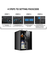 Bonsaii 1.8 Cubic Feet Security Home Safe with Digital Keypad & Fireproof Bag, Fire-Resistant Security Box for Jewelry, Cash, Guns | Fireproof Documen
