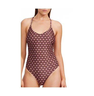 Luma Gottex Women's Vintage Charm Scoop Neck Halter One Piece