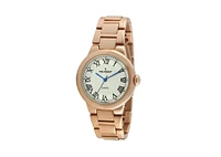 Peugeot Women's Rose Gold Plated 36mm Round Tank Steel Bracelet Watch
