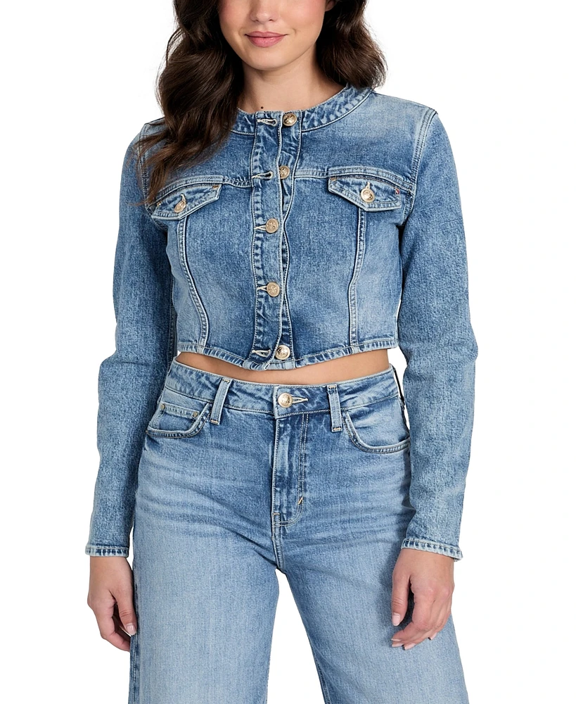 Guess Women's Gemma Cropped Denim Jacket