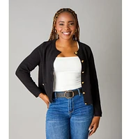 LuxLined Women's Merino Wool Cardigan Jacket