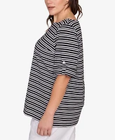 Ruby Rd. Plus Variegated Stripe Knit Top