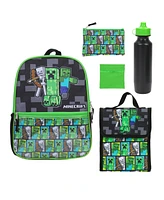 Bioworld Minecraft Backpack, 5 Piece Set