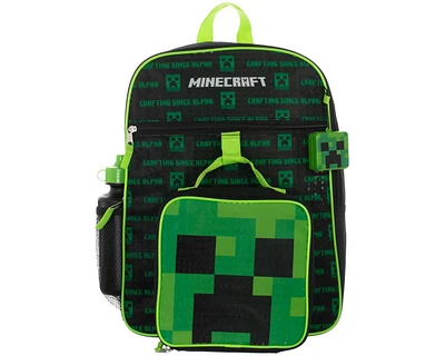 Kids Minecraft Backpack 4-Piece Combo School Supplies