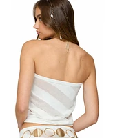 Edikted Women's Carson Sheer Striped Strapless Top