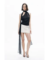 Nocturne Women's Shawl-Inspired Blouse