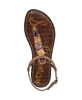 Sam Edelman Women's Gigi Stone T-Strap Flat Sandals