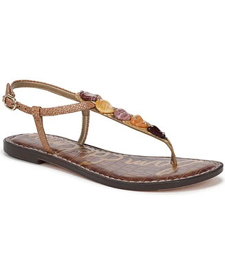 Sam Edelman Women's Gigi Stone T-Strap Flat Sandals